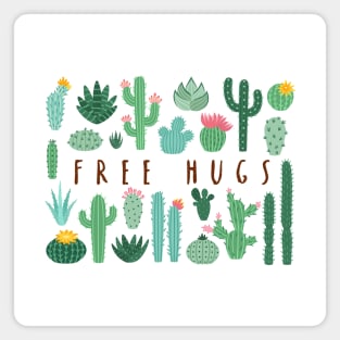 Free Hugs - Cacti Collection Magnet